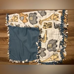 Homemade baby fleece blanket